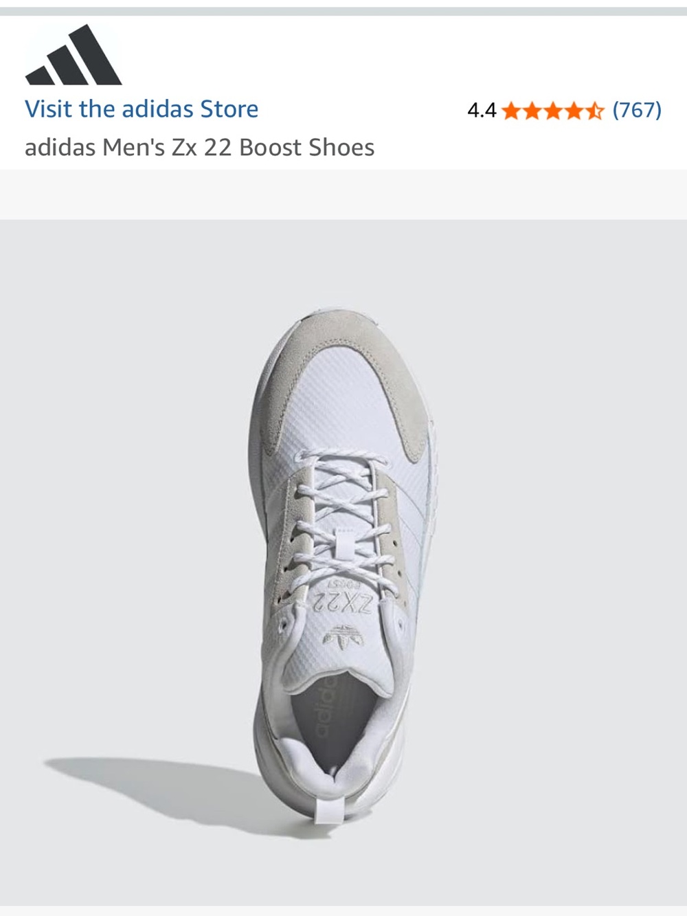adidas ZX 22 Boost Sneakers in White and Light Beige